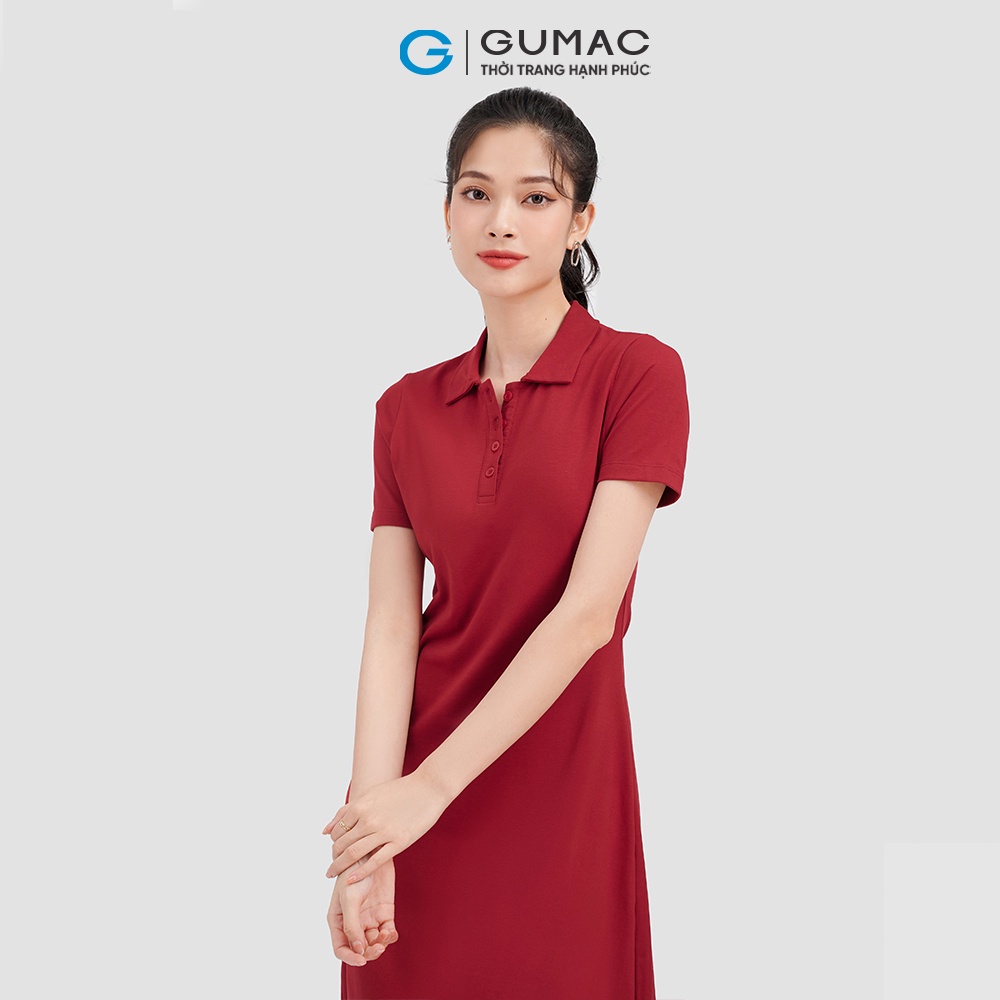 Đầm polo thời trang GUMAC dáng A DC09027