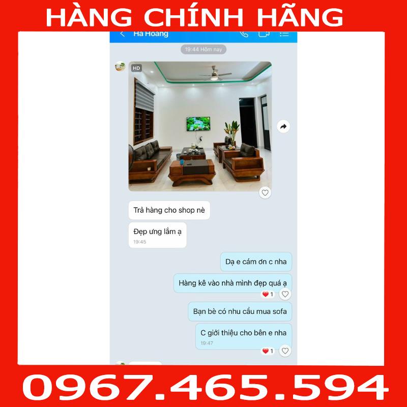 HÀNG CHÍNH HÃNG Bộ sofa đối phi thuyền gỗ sồi nga màu óc chó màu sáng vàng màu cánh gián
