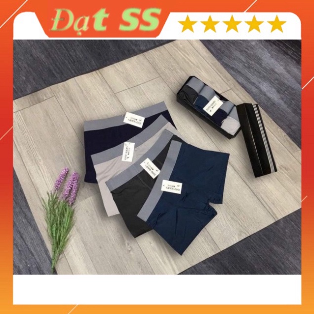 Quần lót nam, sịp đùi nam Boxer Trơn cạp to chất thun lạnh co dãn 4 chiều thoáng mát thời thượng