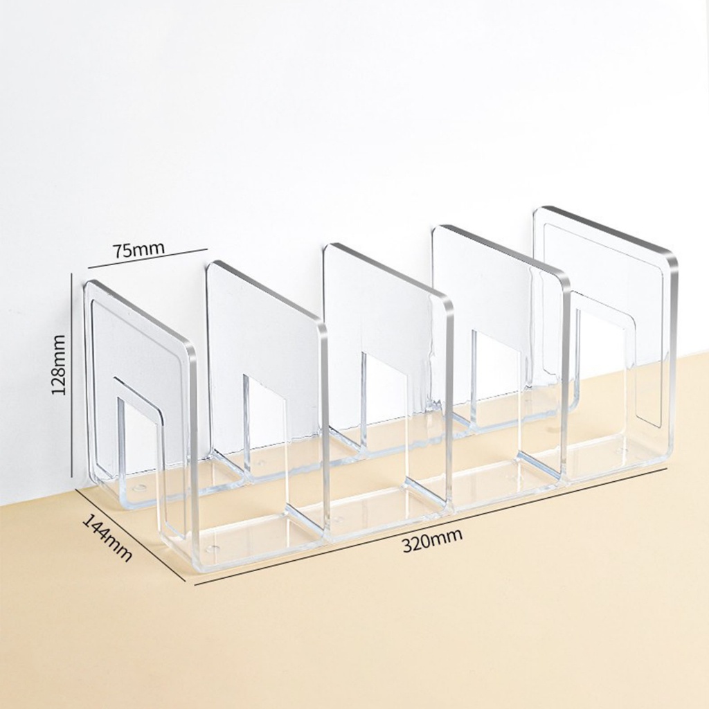 Giá Sách Để Bàn - Giá để sách bàn làm việc văn phòng Kệ sách nhưa 4 ngăn kiểu mới chất liệu Acrylic