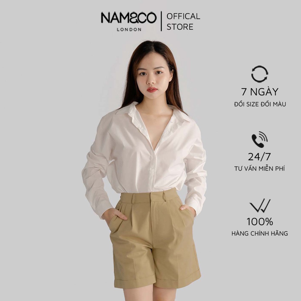 Set đồ nữ Namandco quần đùi kèm áo blazer sát nách điều chỉnh được độ rộng chật vải mềm mát co giãn NJ0156 NT0146
