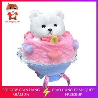 Bó hoa gấu bông Lena Dâu Lotso Thỏ cao cấp tặng người yêu bạn bè - Tặng kèm móc khóa gấu bông