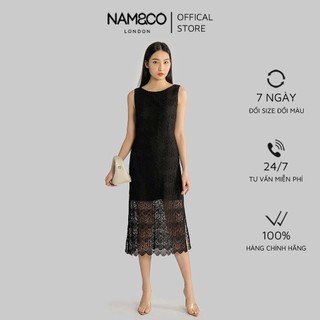 Đầm suông sát nách nữ Namandco thiết kế 2 lớp vải ren xẻ 2 bên trẻ trung, nữ tính size S M L màu đen, trắng ND0308