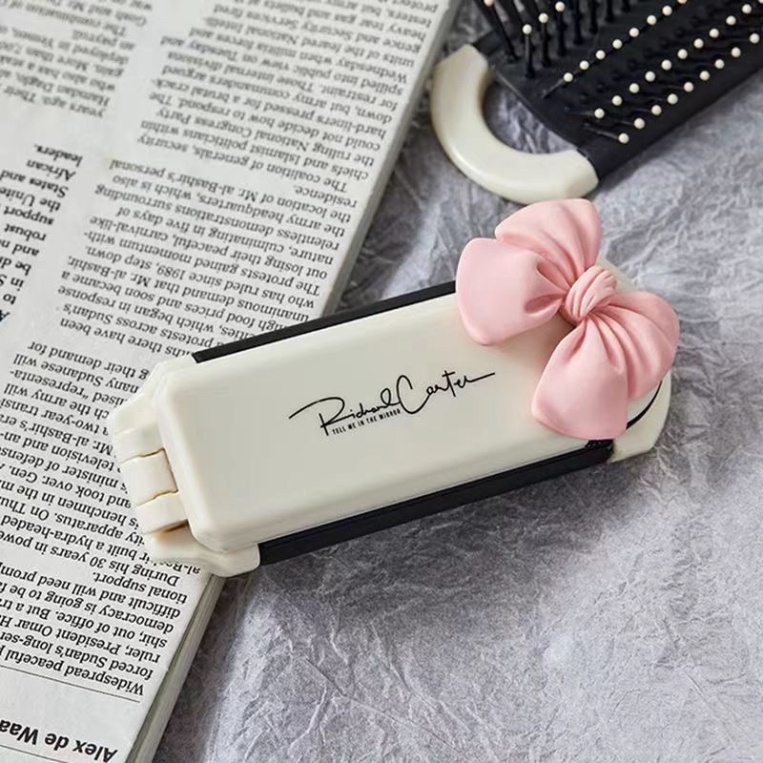 Lược gấp gọn đầu cừu kèm gương bỏ túi tiện lợi 2 in 1 - Lược mini đa năng 2 in 1 gương có thể rút ra cực kỳ tiện lợi