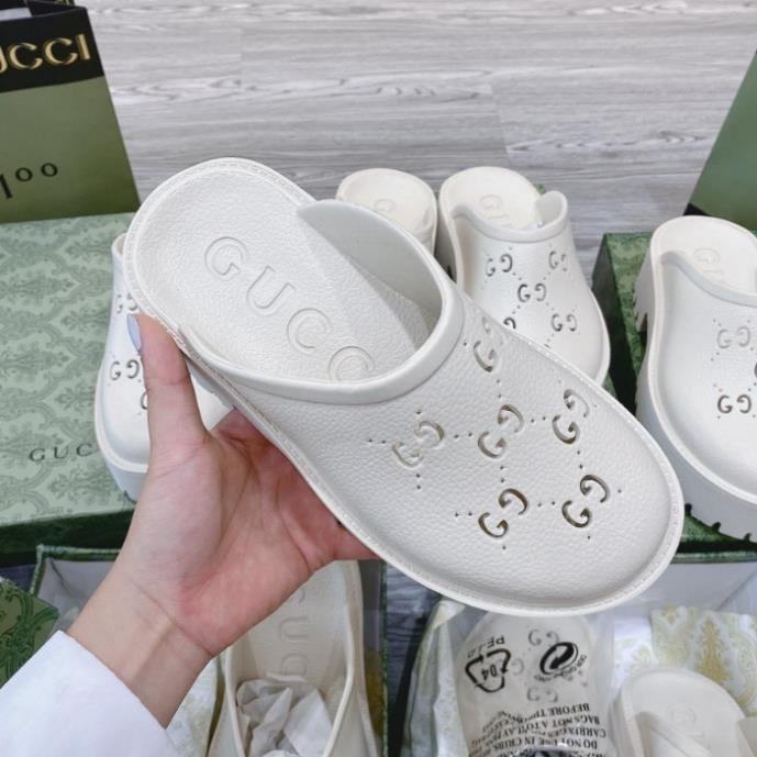 Dép Gucci nữ độn đế 5cm, sục GC nữ đúc cao cấp bền bỉ đế cao 5cm siêu hot trend 2023