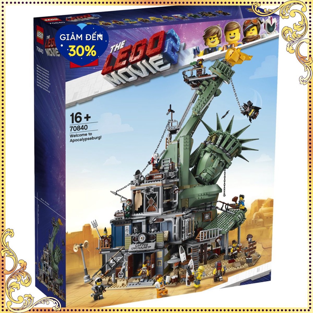 Xả kho 70840 The LEGO Movie 2 :Welcome to Apocalypseburg -: Đồ chơi LEGO Chào mừng đến với Apocalypseburg tặng kèm xe