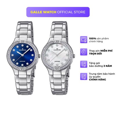 Đồng hồ nữ Candino C4626 mặt kính Sapphire cứng cáp, chống nước 5 ATM, dây thép đeo tay sang trọng, thời trang
