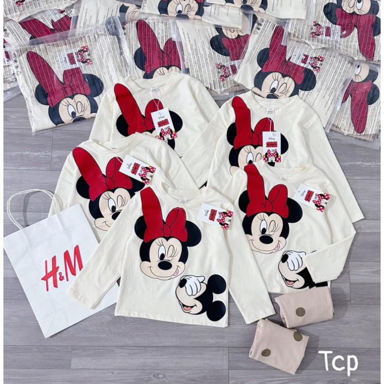 BỘ MICKY NƠ ĐỎ KÈM QUẦN LEGGING CHẤM BI CHO BÉ NEW