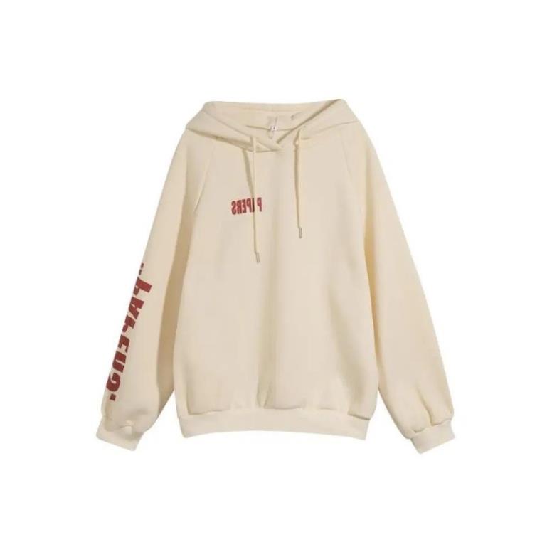 Áo Hoodie Form Rộng Dáng Dài Nam Nữ Unisex In Chữ Tại Tay Áo