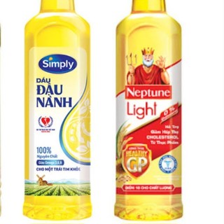 Dầu đậu nành Simply 1 lit, Dầu Neptune 1 lit