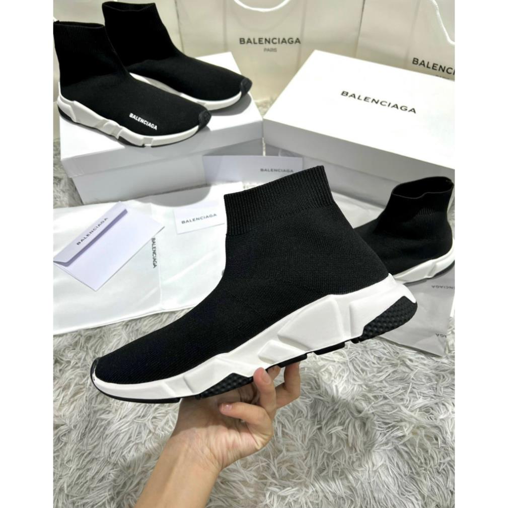 Giày Balenciaga Speed đen cổ cao nam nữ, giày balenciaga chun bản S.Cấp Trung full pk