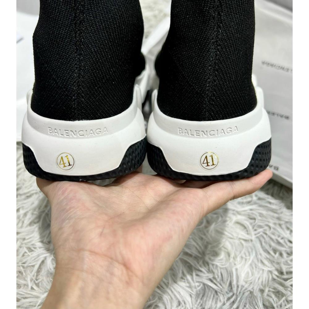 Giày Balenciaga Speed đen cổ cao nam nữ, giày balenciaga chun bản S.Cấp Trung full pk