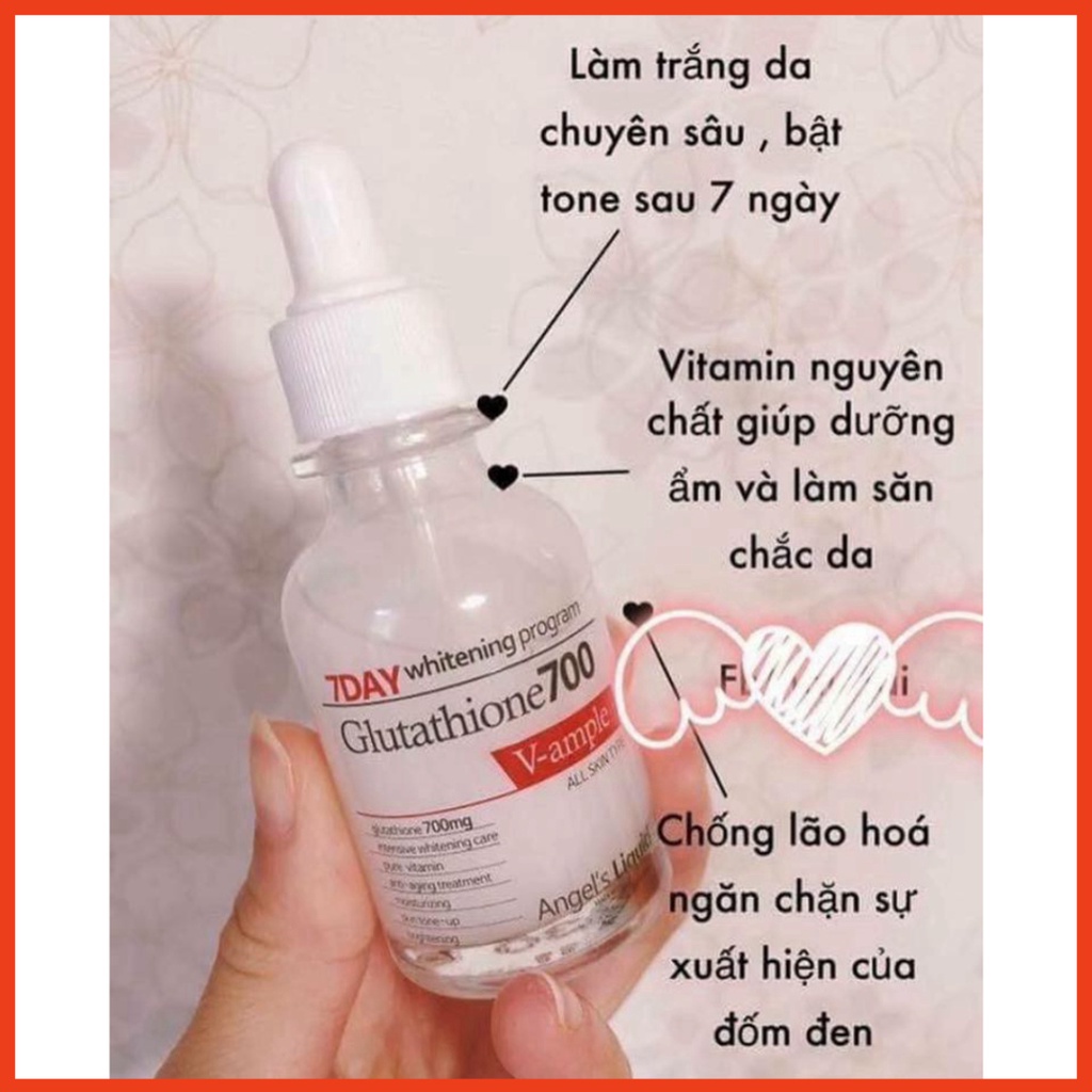 Huyết Thanh Trắng Da 7Day Whitening Program Glutathione 700 V-Ample MIT_Cosmetic