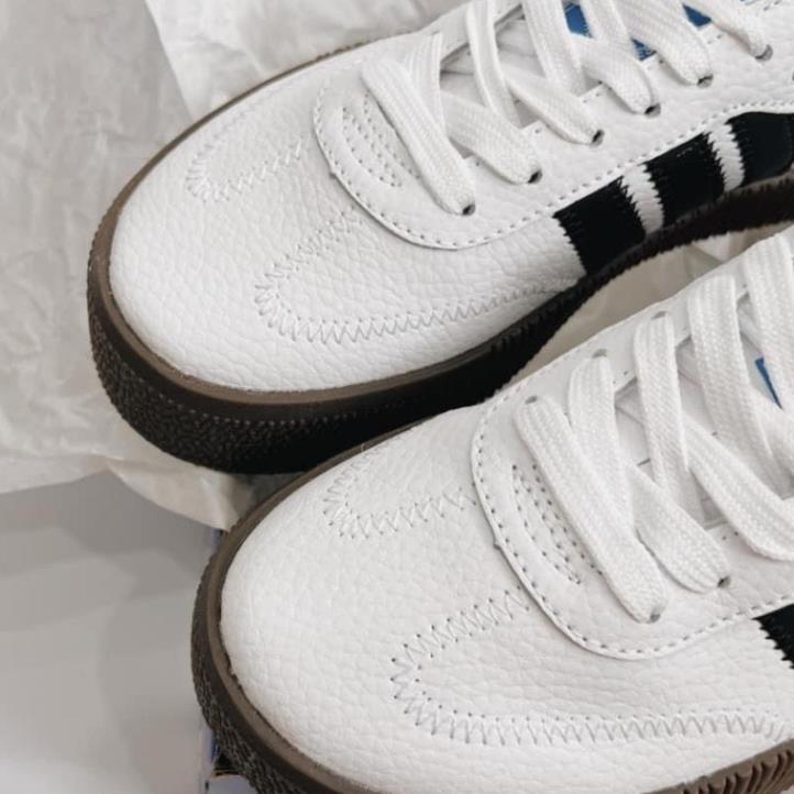 Giày Adidas Samba đế nâu nam nữ, giày Samba đế cao bản cao cấp Trung full size