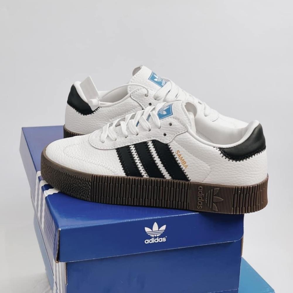 Giày Adidas Samba đế nâu nam nữ, giày Samba đế cao bản cao cấp Trung full size