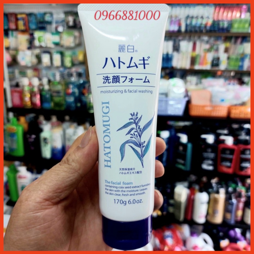 Sữa Rữa Mặt Hatomugi Moisturizing & Facial Washing 170g Làm Sạch Và Trắng Da MIT_Cosmetic