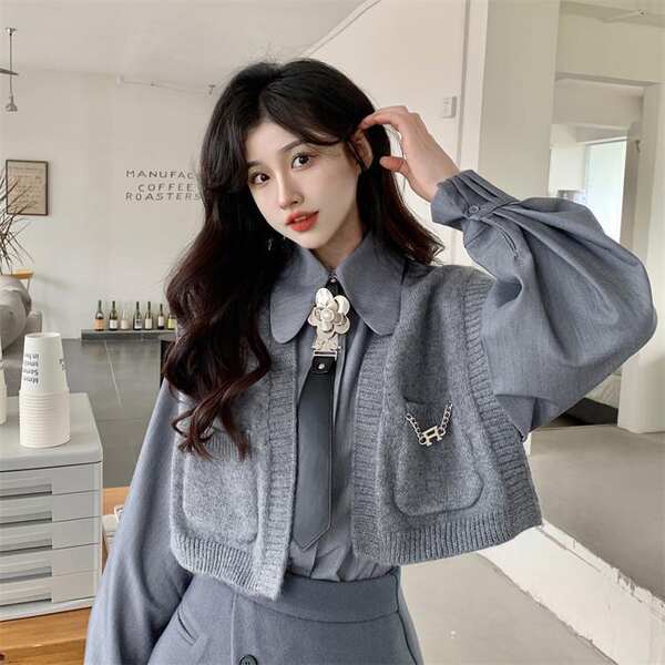 Cà Vạt Da Phối Khóa Kim Loại Phong Cách punk jk 2023 Cho Nữ