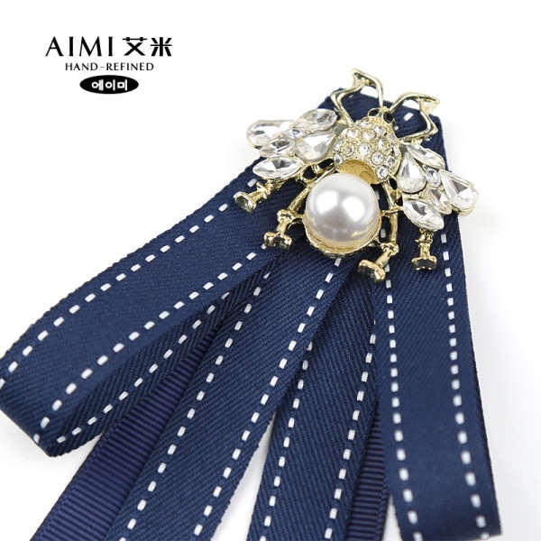 Nơ Cài Cổ Áo Sơ Mi Màu Xanh Dương Trơn Thắt Nơ Nhỏ Xinh Thời Trang Mùa Hè Hàng Mới Dành Cho Bạn Nữ