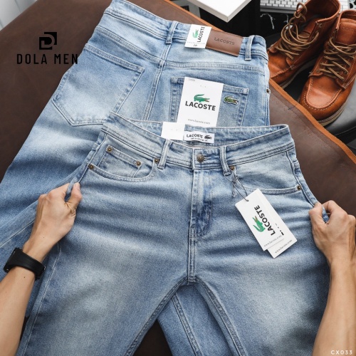 Quần Jean Nam LACOSTE XANH WAS SÁNG 2023 Tag Da Hàng Tết Đang onl Web Siêu Xịn Cao Cấp Dolamen