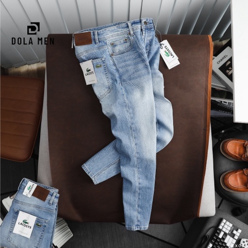 Quần Jean Nam LACOSTE XANH WAS SÁNG 2023 Tag Da Hàng Tết Đang onl Web Siêu Xịn Cao Cấp Dolamen
