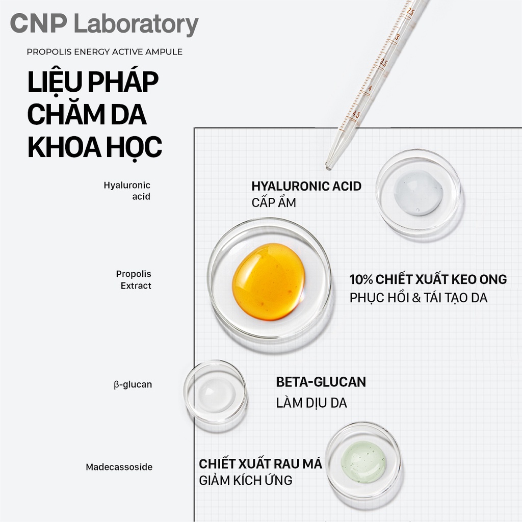 Tinh chất keo ong tái tạo phục hồi da CNP Laboratory Propolis Energy Ampule 15/35ml