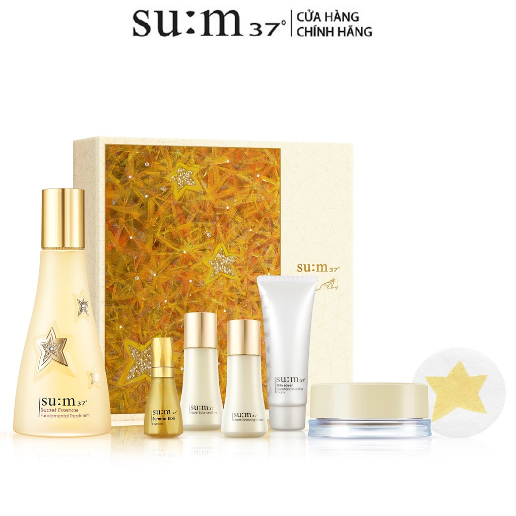 Bộ nước thần cải thiện da sau 7 ngày Su:m37 Secret Essence Fundamental Treatment Art Collaboration Set