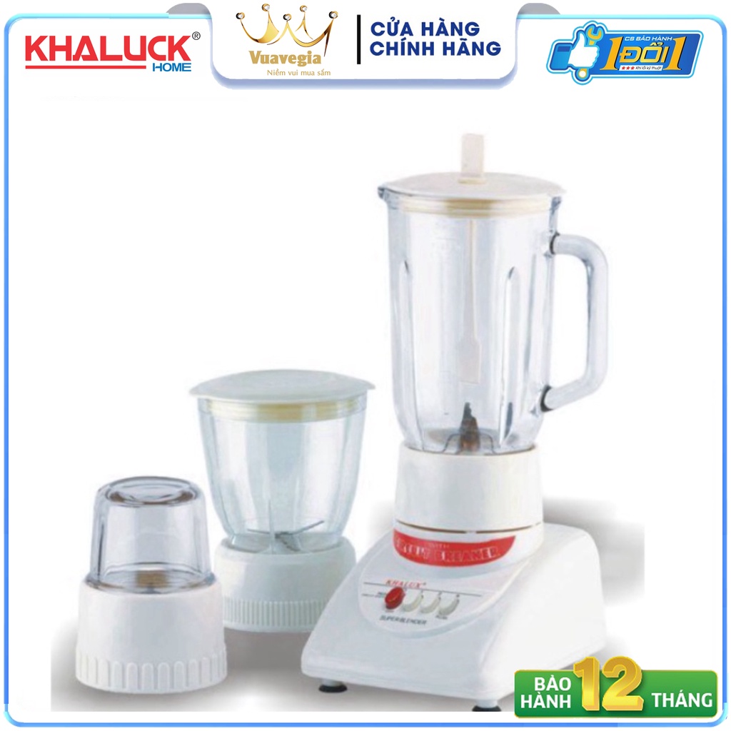 Máy xay sinh tố 3 cối thủy tinh KHALUCK HOME KL-303 - 350W - 3 Tốc độ - Hàng Chính Hãng Bảo Hành 12 Tháng