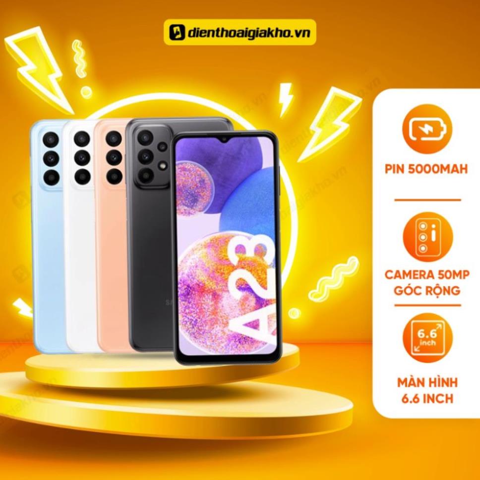 Điện thoại Samsung Galaxy A23  - Hàng chính hãng - Camera sắc nét - Bảo Hành 12 tháng Lỗi 1 Đổi 1