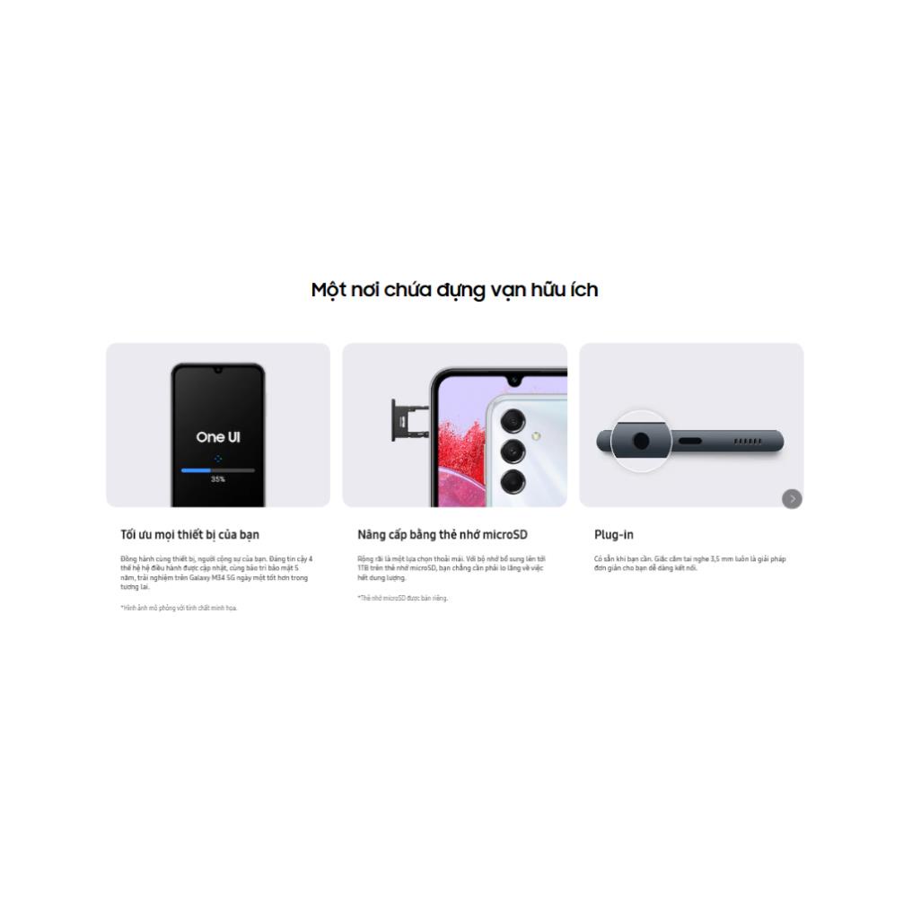 Điện thoại Samsung Galaxy M34 5G 8/128GB - Màn hình Super AMOLED 120Hz, Quay phim 4K, BH 2 năm