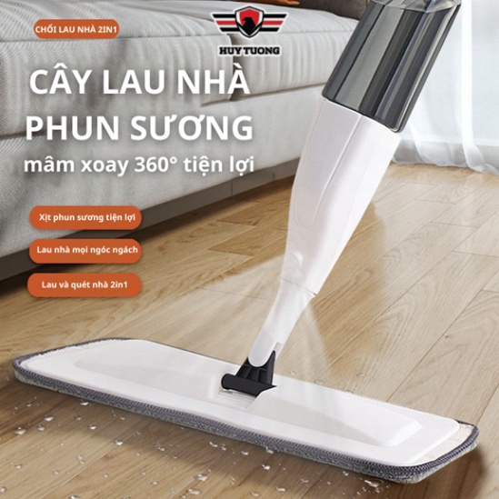 Cây lau nhà phun sương Aurora, chổi lau nhà thông minh đa năng, bền bĩ có bình xịt nước tiện dụng - Huy Tưởng shoppp