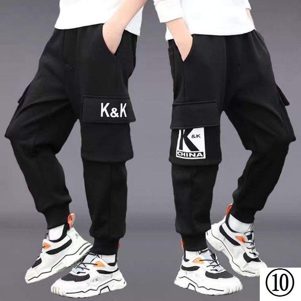 Quần Dài Thể Thao Bằng cotton Dày Dặn Phong Cách Hàn Quốc Thời Trang Cho Bé Trai