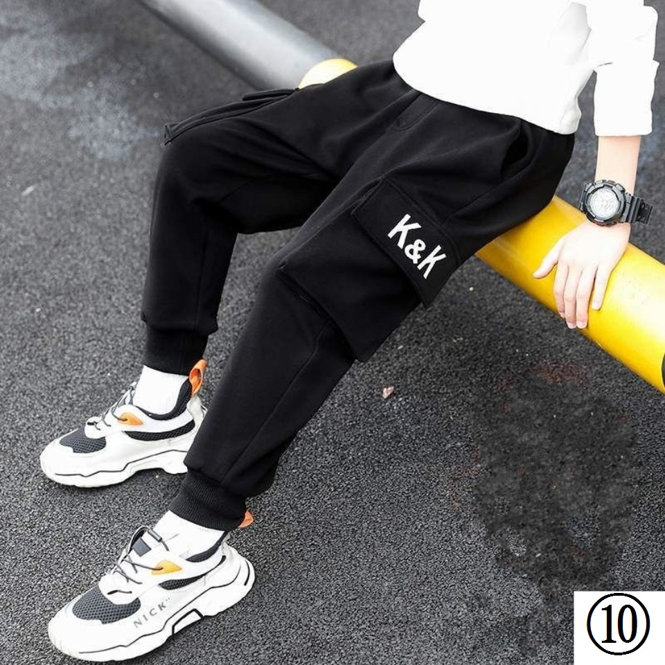 Quần Dài Thể Thao Bằng cotton Dày Dặn Phong Cách Hàn Quốc Thời Trang Cho Bé Trai