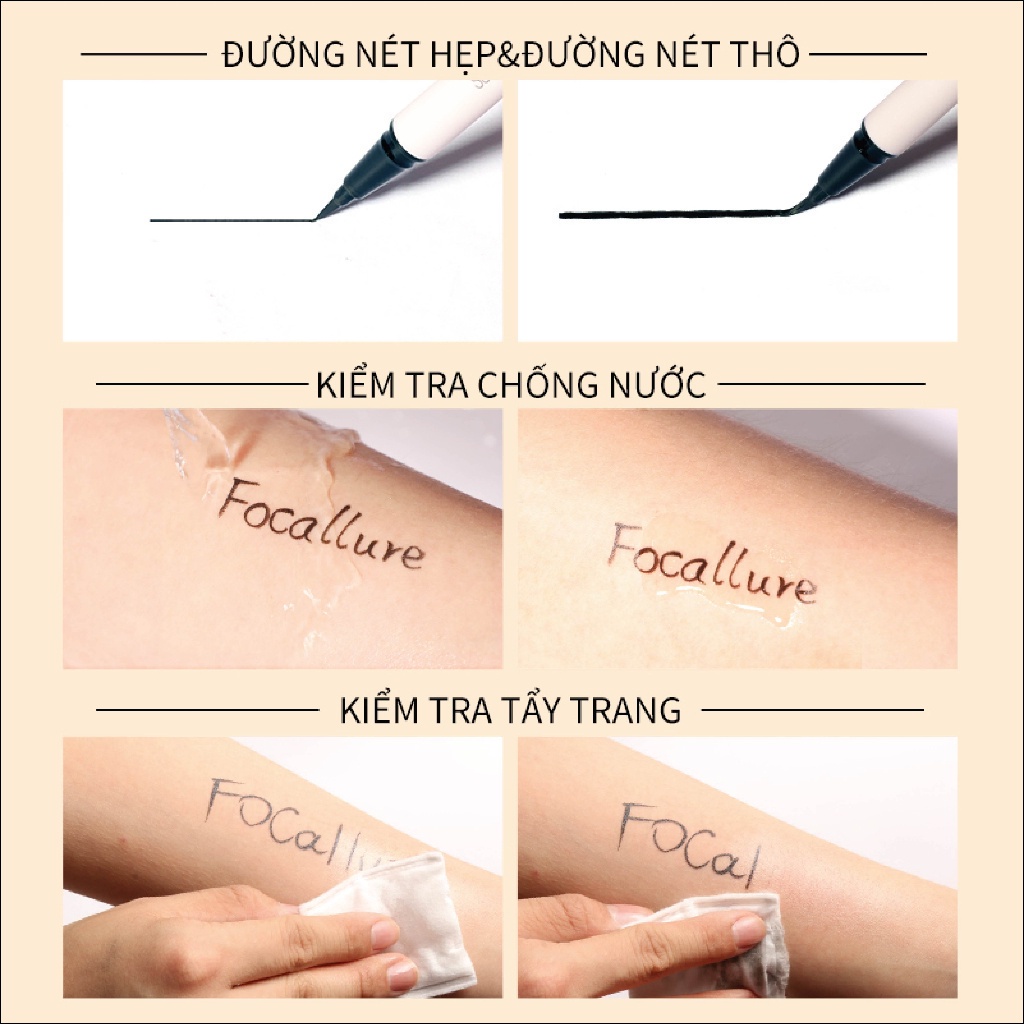 Bút Kẻ Mắt Focallure FA91 Màu Đen 0.6g