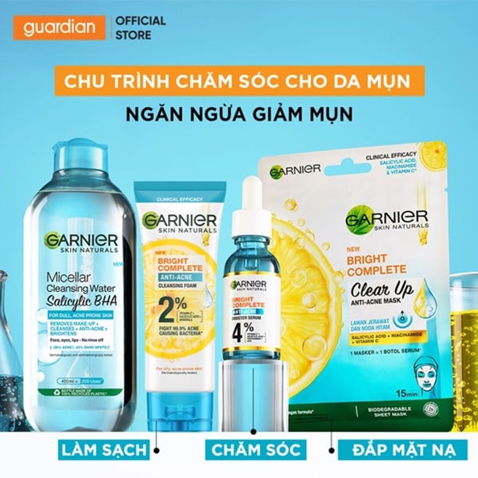 Nước Tẩy Trang Cho Da Dầu Mụn Micellar Water Garnier 400Ml