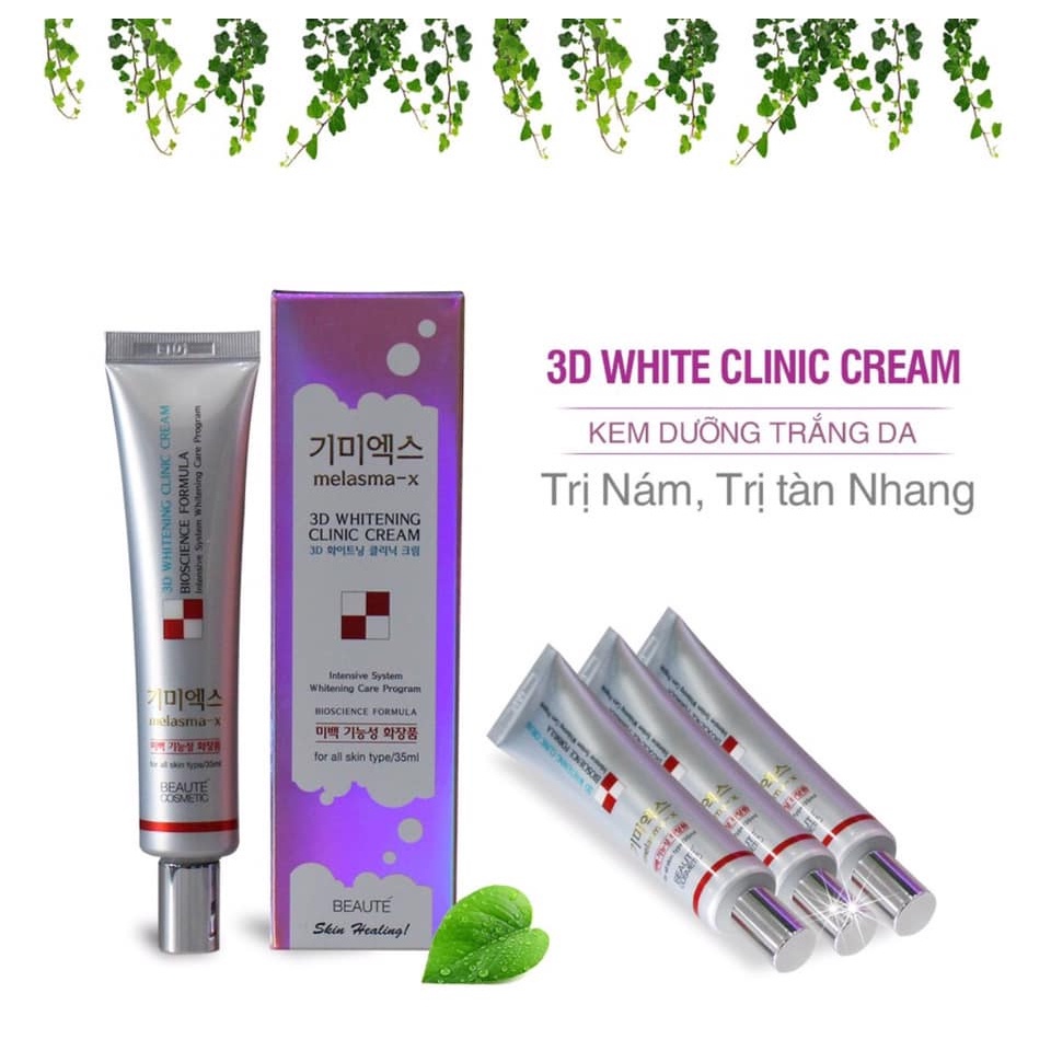 Kem Giảm Thâm Nám Tàn Nhang Melasma-x 3D Whitening Clinic Cream