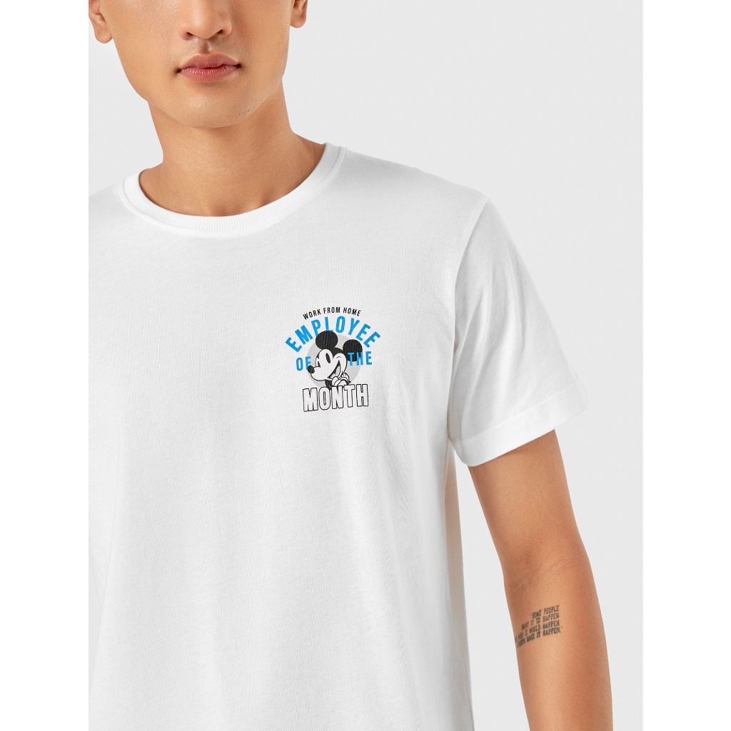 Áo phông nam CANIFA chất liệu 100% cotton phom regular in hình Mickey 8TS22S055