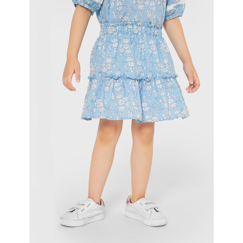 Chân váy bé gái CANIFA chất liệu 100% cotton hoạ tiết 1KS22S008