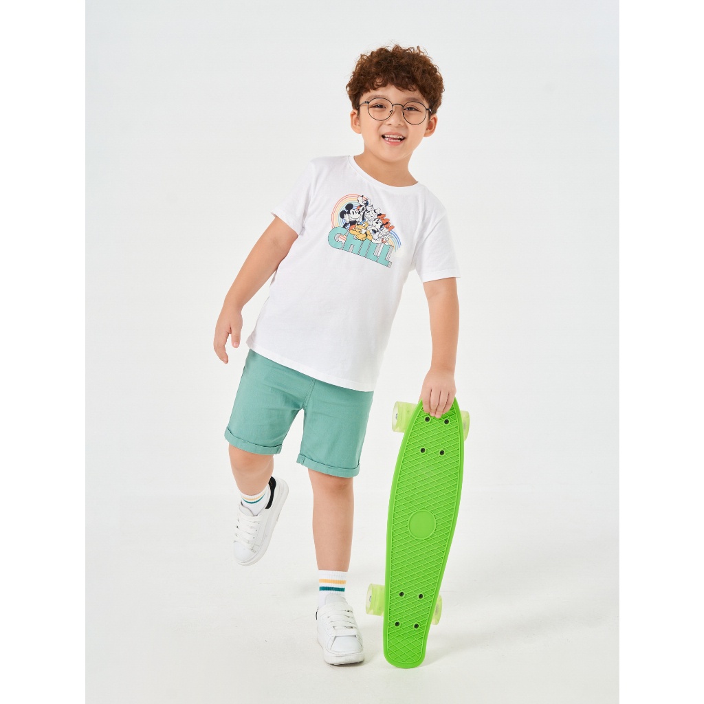 Áo phông bé trai CANIFA chất liệu 100% cotton in Mickey 2TS22S061