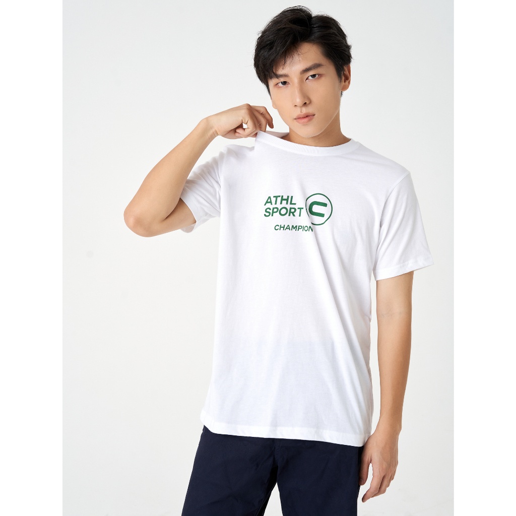 Áo phông nam CANIFA cổ tròn tra bo, tay cộc, phom regular 8TS23S004