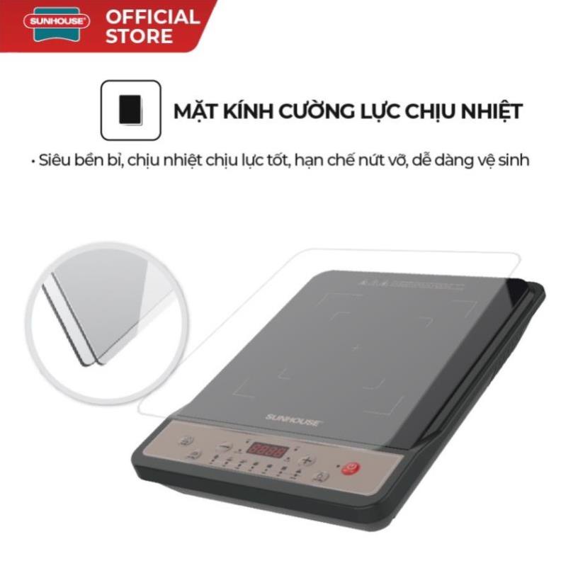 Bếp từ đơn Sunhouse SHD6157 | Công suất 1800W | Bảo hành chính hãng 12 tháng | Phím bấm điện tử | 7 chế đ