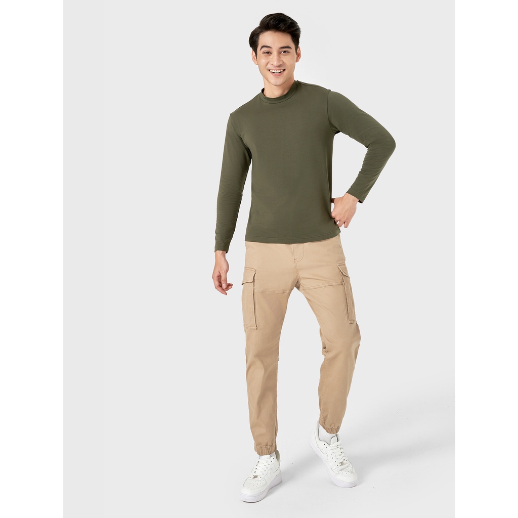 Áo body nam CANIFA cổ 3 phân dáng ôm màu xanh nâu đen rêu 8IT22W002