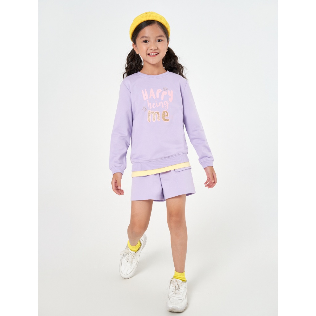 Quần sooc bé gái CANIFA cạp chun 1BS22W001