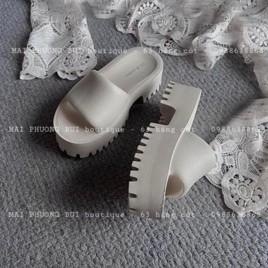 DÉP BÁNH MÌ ĐẾ CAO RĂNG CƯA QUAI NGANG CAO SU ĐÚC NGUYÊN KHỐI THOCON