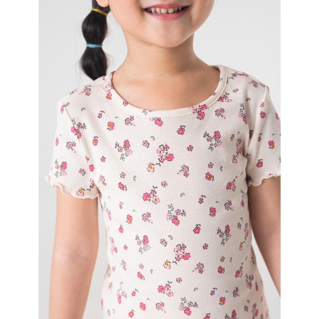 Bộ quần áo bé gái CANIFA chất liệu 100% cotton 1LS23S004