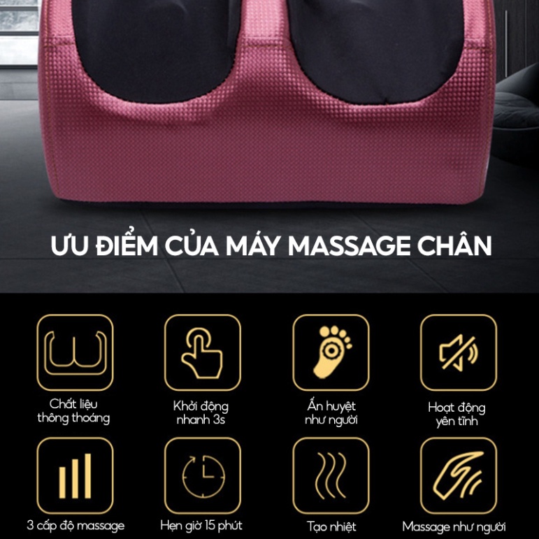 Máy massage chân bấm huyệt L06 bản cao cấp máy mát xa xoa bóp bàn chân tự động dành cho người già dân văn phòng