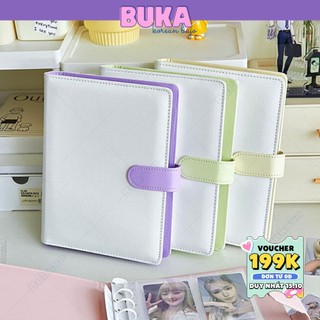 Binder A5 da PU 6 còng Buka Bìa sổ còng sổ đựng card kpop anime, album sưu tầm card sổ bìa còng (chưa kèm sheet)