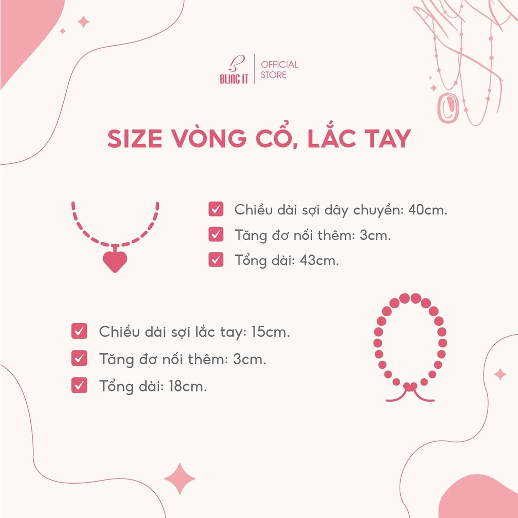 Dây chuyền bạc nữ BLINGIT mặt hộp hình bánh xe đính đá phong cách trang sức thanh lịch nữ tính - BIVC298