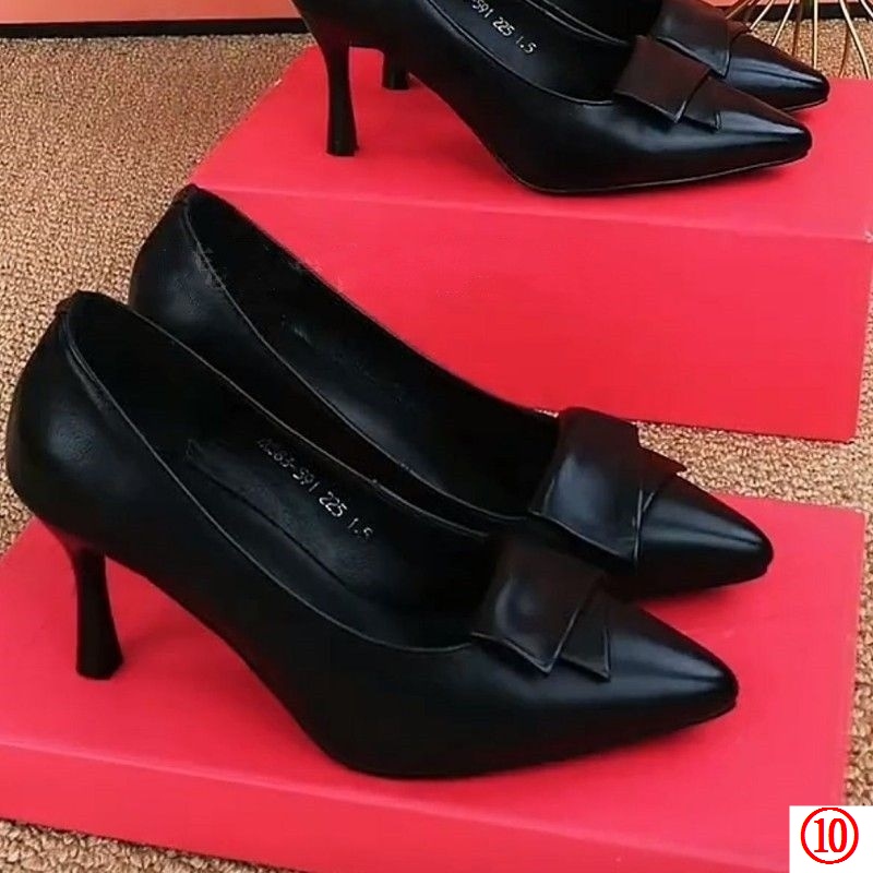Giày Cao Gót Da Thật Mũi Nhọn Đế Mềm Thời Trang Mùa Xuân 2023 Cho Nữ