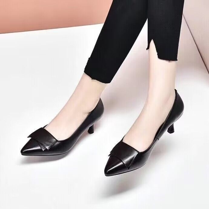 Giày Cao Gót Da Thật Mũi Nhọn Đế Mềm Thời Trang Mùa Xuân 2023 Cho Nữ