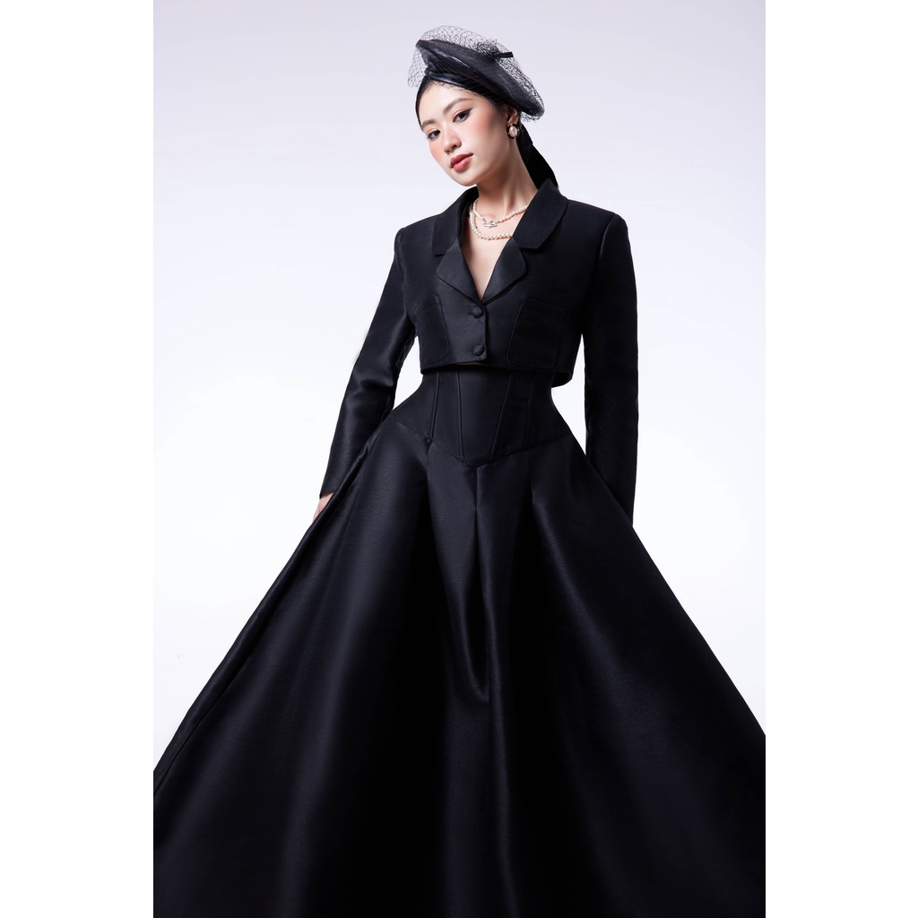 SET SÔ CÔ LA - SET VEST VÀ CHÂN VÁY DÀI_chất tafta cao cấp